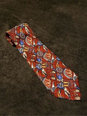 Nicole Miller Burgundy Silk Bicycle Tie